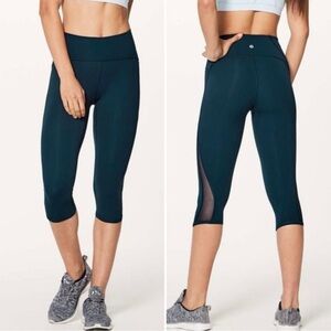 Lululemon Train Times Crop 17” Size 2 *Dark Teal
